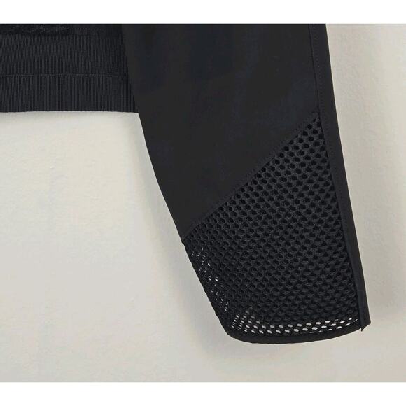 Elie Tahari Black Mesh Front & Trim Zip Front Blazer Moto Grunge Punk MEDIUM - Picture 3 of 12